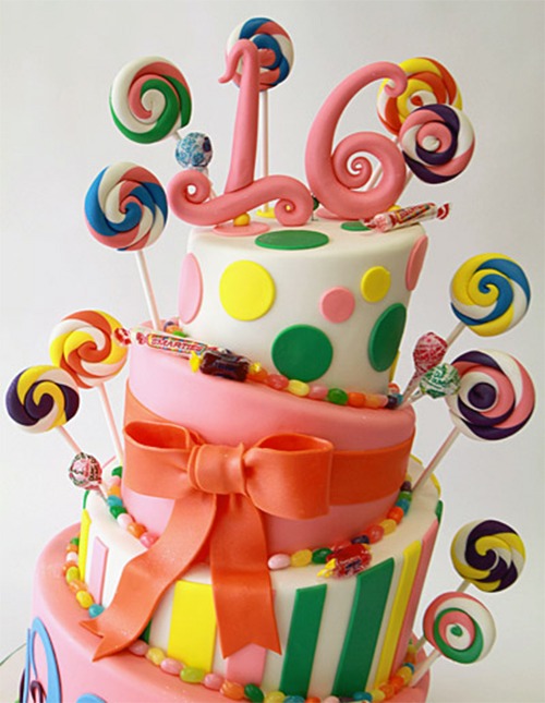 candy themed birthday cake