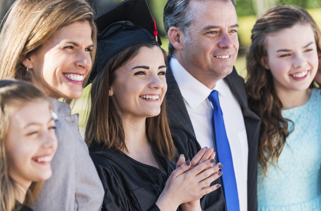 high school graduate with family