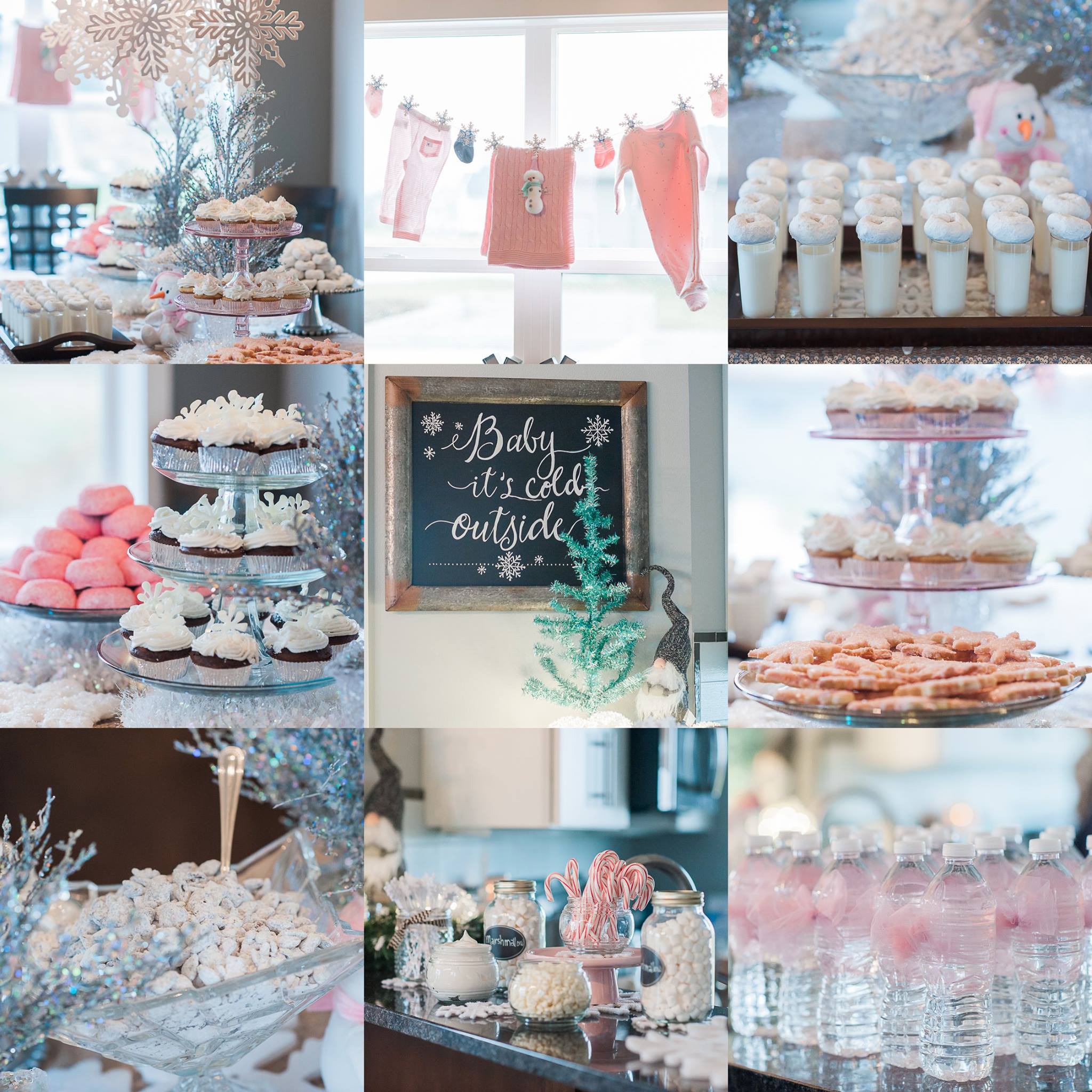 winter themes baby shower decorations