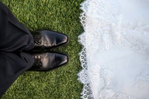 wedding couple's shoes