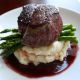 The center-cut filet mignon with red wine reduction on PineCrest's wedding menu.