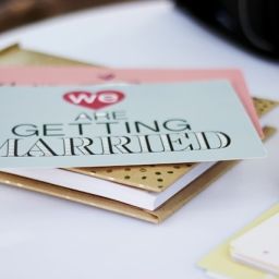 Wedding invitation saying ‘We Are Getting Married’