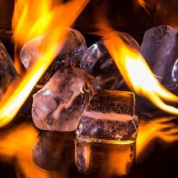 fire and ice cubes