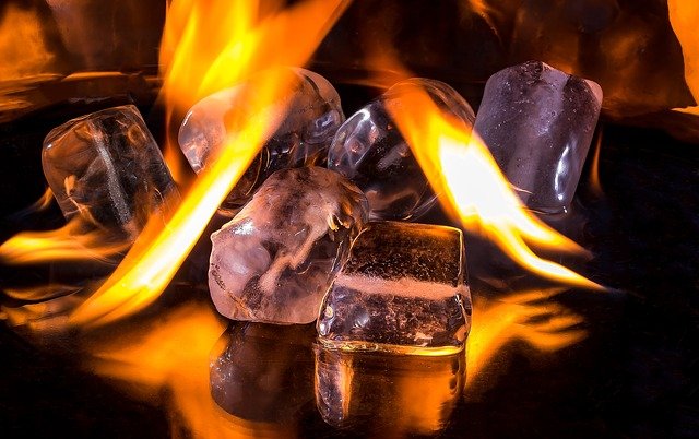 fire and ice cubes