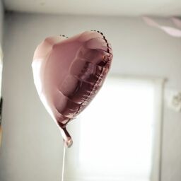 Valentine’s Day pink heart balloon