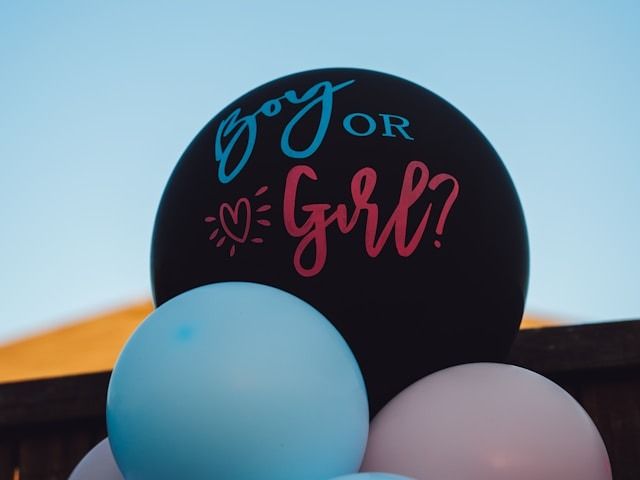 ‘Boy or Girl?’ gender reveal balloons